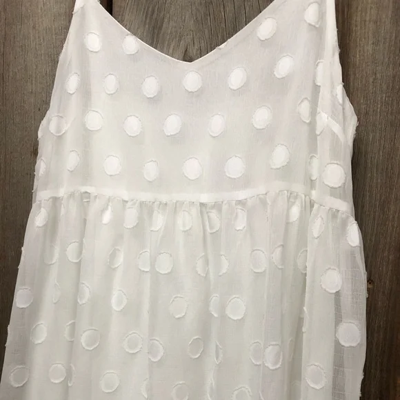 Gilli White / Off White Polka Dot Summer Dress Size Small - Picture 3 of 16